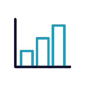 wired outline 153 bar chart growth